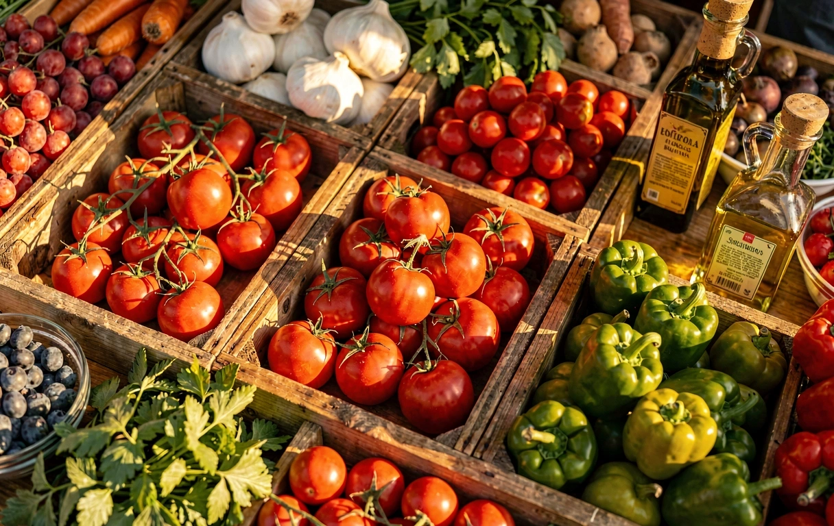 Vegetales frescos de mercado